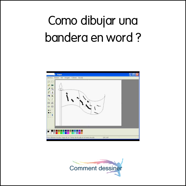 Como dibujar una bandera en word